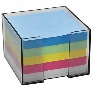 Cub de hartie color si suport transparent
