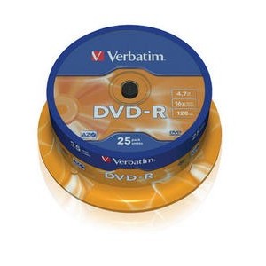 DVD-R VERBATIM, 4.7GB, 16X Matt Silver 25 buc/bulk