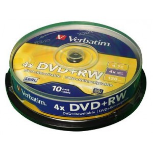 Set DVD+RW Verbatim, 4.7 GB, 4x